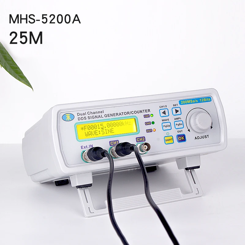 

Signal Generator Upgraded 2-channel DDS Arbitrary 200MSa/s 12bits 25MHz Waveform Frequency meter VCO 2048 Points