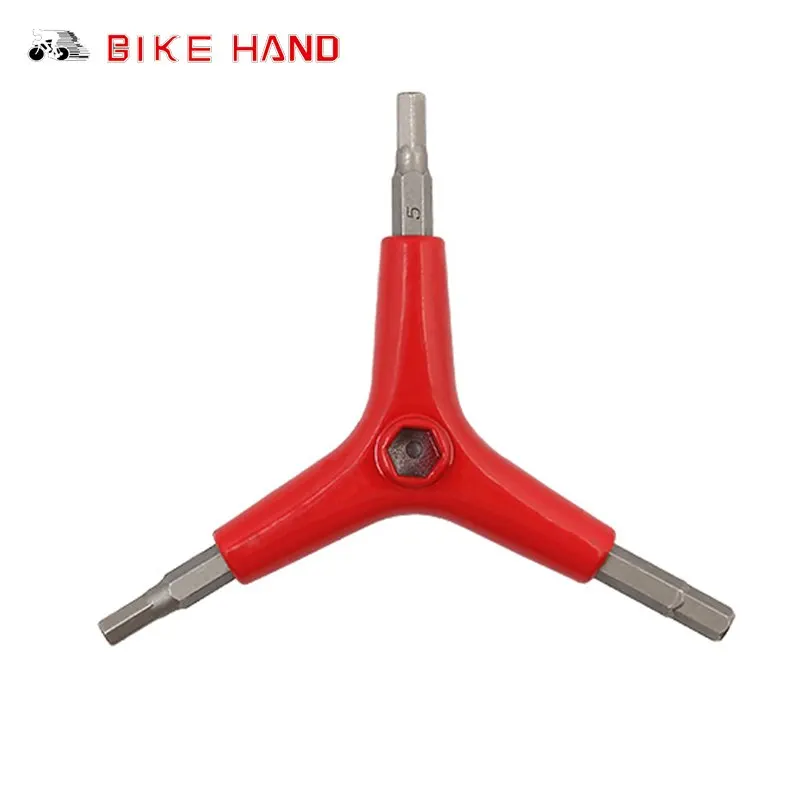BIKEHAND Triangle Hexagon Tool 4/5/6 Allen Wrench 8/10 Outer Hexagon