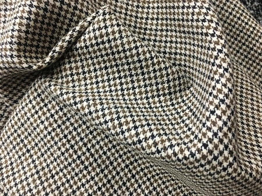 limited stock free ship 100 WOOL houndstooth weaved tweed fabric price