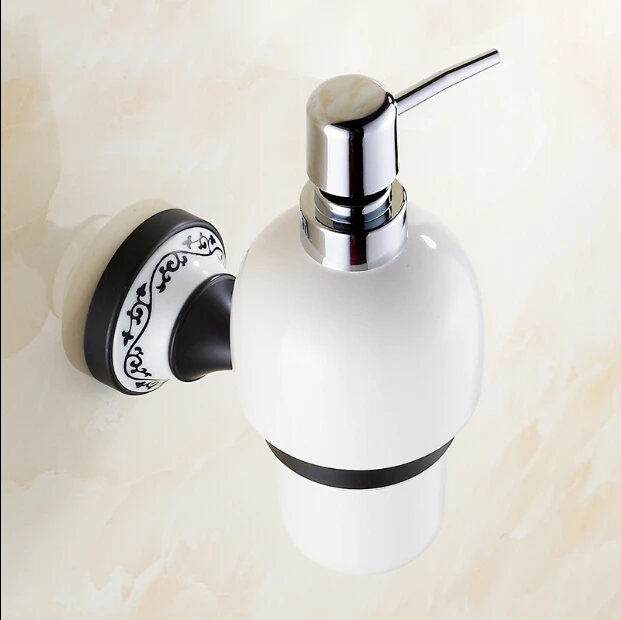 Wall Mounted Liquid Soap Dispensers Black Oil Brushed Shower Wall Mounted Liquid Soap Dispensers Black Oil Brushed Shower Shampoo Lotion Conditioner Dispenser Pump Bathroom Accessories In