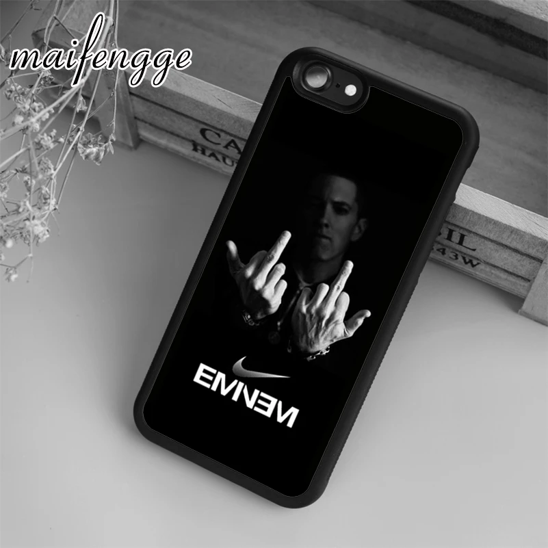 

maifengge Super Rap Singer Eminem Case For iPhone 6 6S 7 8 Plus X 5 5S SE Case cover for Samsung S5 S6 S7 edge S8 Plus shell