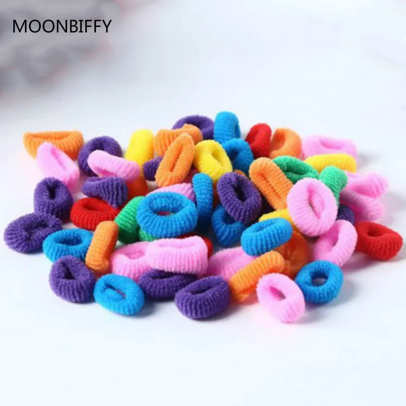 

1Pack Small Ring Hair Bands Girls Colorful Elastic Hair Rope Tie Gums Kids Rubber Band Ponytail Holder Hair Accessories headwear
