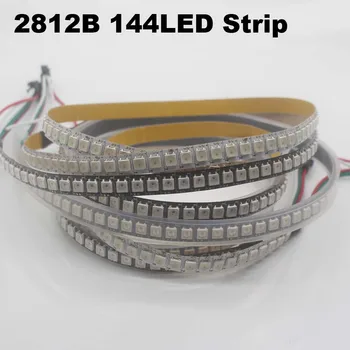 

LED Fast Shipping Wholesale 1M 5050 RGB 144 LEDs WS2812B Chip WS2811 Digital RGB LED Strip Light 144 Pixel DC5V