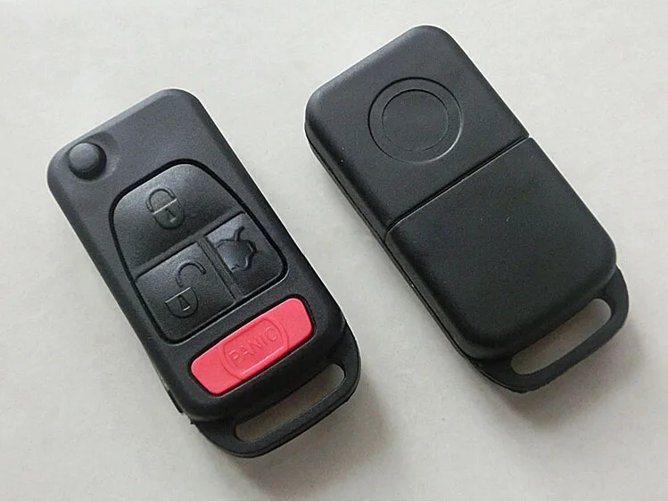 3+1 Buttons 2/4 Track Uncut Blade Folding Flip Remote Key Shell for Mercedes-Benz FOB Car Key Blanks Case yiqixin keyless go fob case cover for mercedes benz cls clk c b e class w203 w211 w204 yu bn 2 3 4 buttons remote car key shell