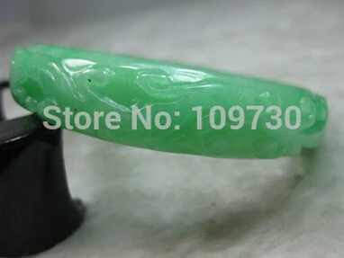 

hot sell909152 NATURE BEAUTIFUL CARVING GREEN JADE JADEITE BRACELET BANGLE