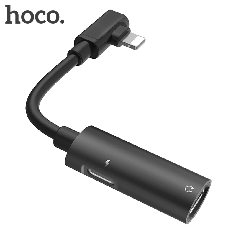 

HOCO 2 in 1 Mobile Phone Audio Adapter Cable for iPhone X 8 7 6s Plus Charging Audio Splitter Lightning to 3.5mm jack/ Lightning