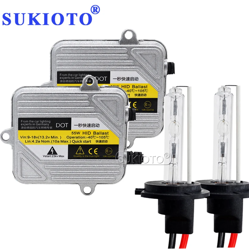 Комплект ксеноновых фар SUKIOTO H7 H1 H3 H11 H8 HB3 HB4 9005 881 H27 D2S 4300k 5000K 6000k 8000K|Лампы для