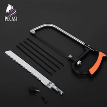 PEGASI 8in1 Multi-Function Woodworking Hand Hacksaw Magic Saw Portable Adjustable Detachable Mini Hack Metal Wood Cutter Tool