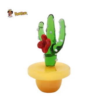 

HONEYPUFF Creative Octopus Shape Glass Carb Cap Dabber Wax Oil Tool 1.85Inch Handle Oil Wax Cavers Tool Water Pipe Accessories