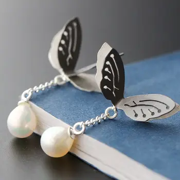 

l 925 sterling silver inlaid Pearl Earring