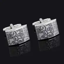 Laser Sculpture Fashion Cufflinks For Men Gift Brand Silver Colour Shirt Cuff Button High Quality Free Shipping Metal Cuff Link цена Laser Sculpture Fashion Cufflinks For Men Gift Brand Silver Colour Shirt Cuff Button High Quality Free Shipping Metal Cuff Link цены онлайн