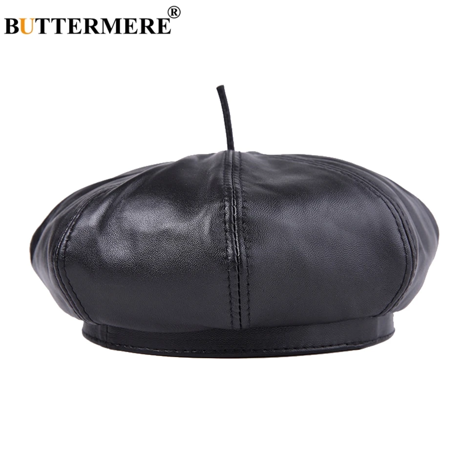 Buy BUTTERMERE Mens Genuine Leather Berets Hat Ladies