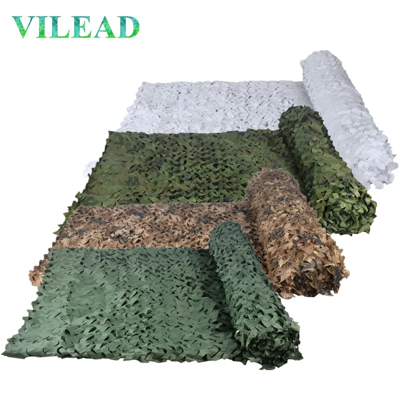 

WELEAD Reinforced Military Camouflage Nets White Cover Gazebo Garden Hiding Outdoor Awnings Shading Army Hunt Concealment Mesh