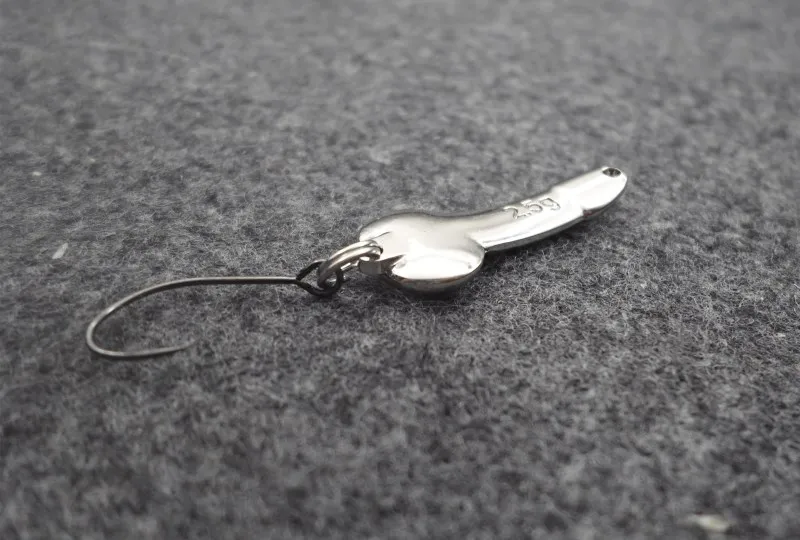 2.5g trout spoons brass fishing spoons pesca metal lures area trout fishing ultralight Fishing tackle Gold Silver color