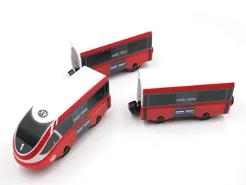 

Combination of magnetic electric locomotive TTO24 Red Train Wooden Track