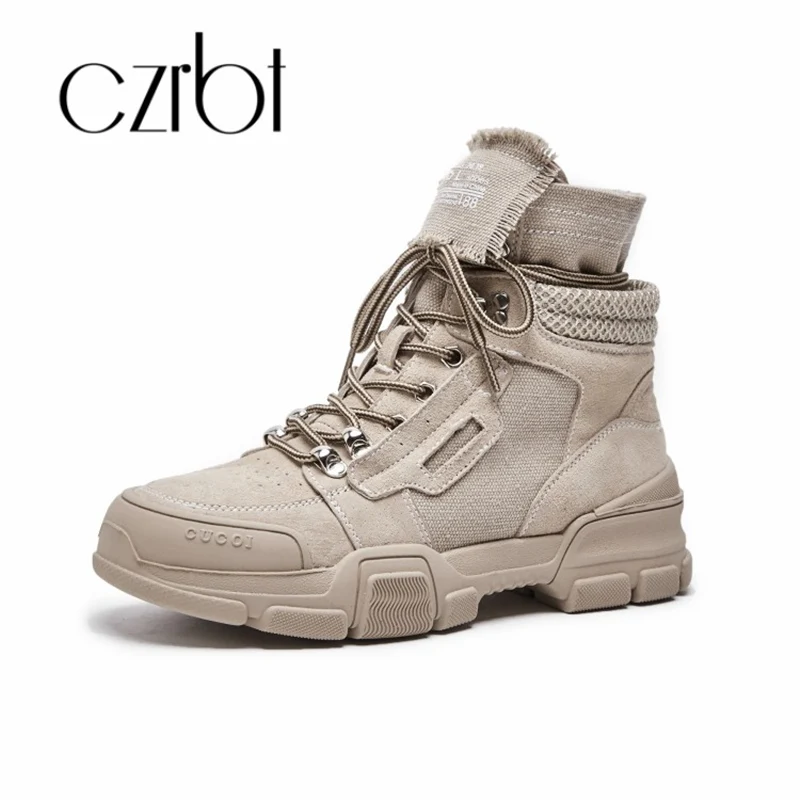 

CZRBT autumn winter new shoes women's metal decoration fashion non-slip round head women's boots warm leisure women's shoes