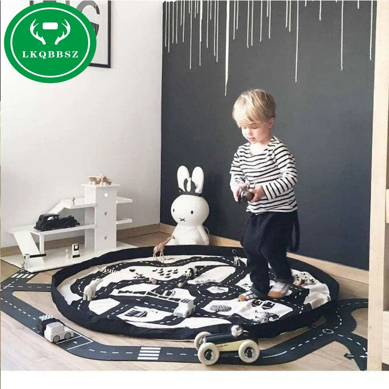 الإبداعية الاطفال لعبة حقيبة التخزين والتشغيل حصيرة ليغو اللعب المنظم بن مربع الأزياء ألعاب الأطفال حقيبة التخزين s خا