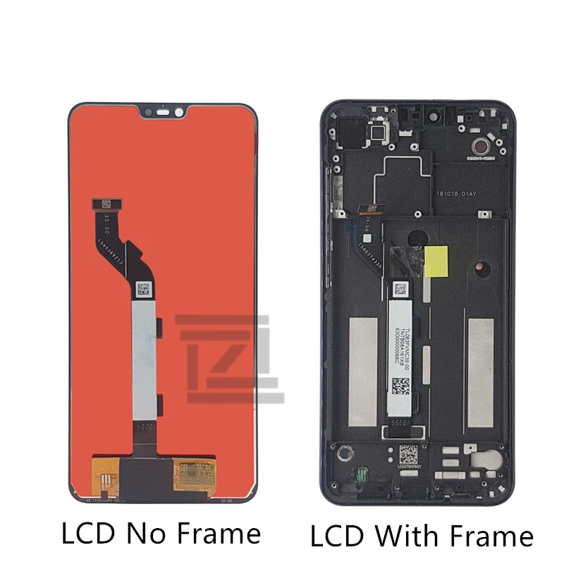 Для Xiaomi mi 8 Lite ЖК-дисплей кодирующий преобразователь сенсорного экрана в сборе с рамкой 10 сенсорный дисплей mi 8 lite запасные части
