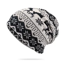 Новое поступление, стильные женские вязаные зимние шапки с милым оленем, 3 цвета, в стиле хип-хоп, с цветком, Skullies, Весенняя зимняя шапка, Gorro