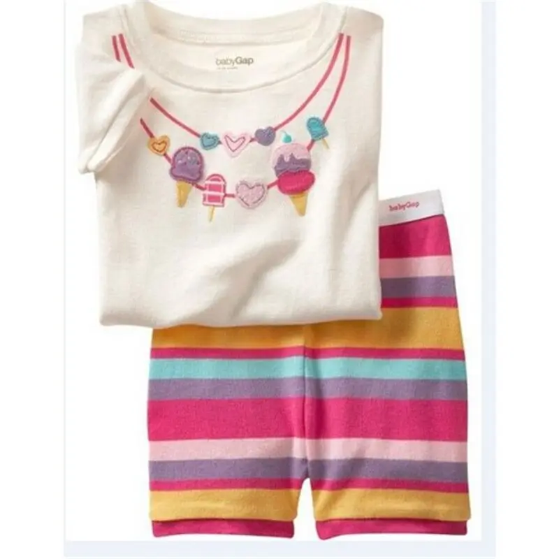 Детские пижамные комплекты с героями мультфильмов, летняя детская хлопковая одежда для сна с короткими рукавами, пижамы для мальчиков и девочек, домашняя одежда для мальчиков, одежда для сна, RF5 - Цвет: color at picture