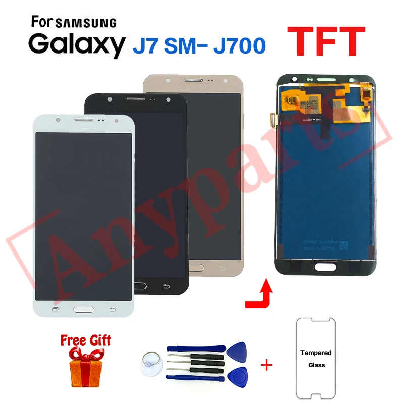 ЖК модуль дисплея для Samsung Galaxy J7 2015 J700 J700H J700M J700K J700T J700P|Экраны мобильных телефонов|