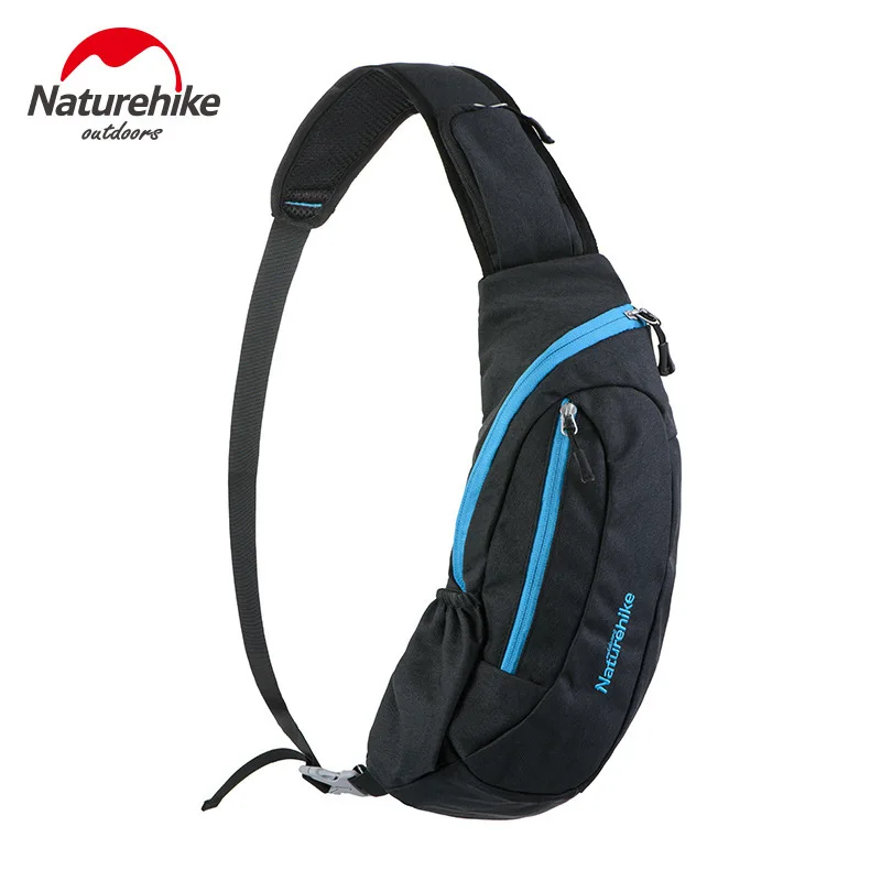 NatureHike открытый водонепроницаемый нейлон спортивные нагрудные сумки одного плеча сумка походный треккинг рюкзак Сверхлегкий Кемпинг рюкзаки - Цвет: BlackBlue