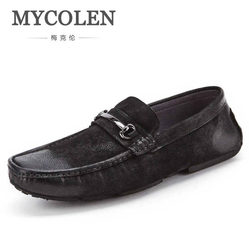 

MYCOLEN 2018 New Spring Autumn New Fashion Brand Man Genuine Leather Shoes Man Fashion Casual Solid Comfortable Shoes Man