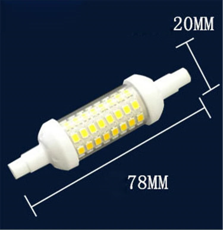 Керамика тела 118 мм 135 мм R7S лампа SMD2835 110 V 220 V 15 Вт, 20 Вт, хит продаж затемнения светодиодный Corn light 360 градусов Заменить галогенная