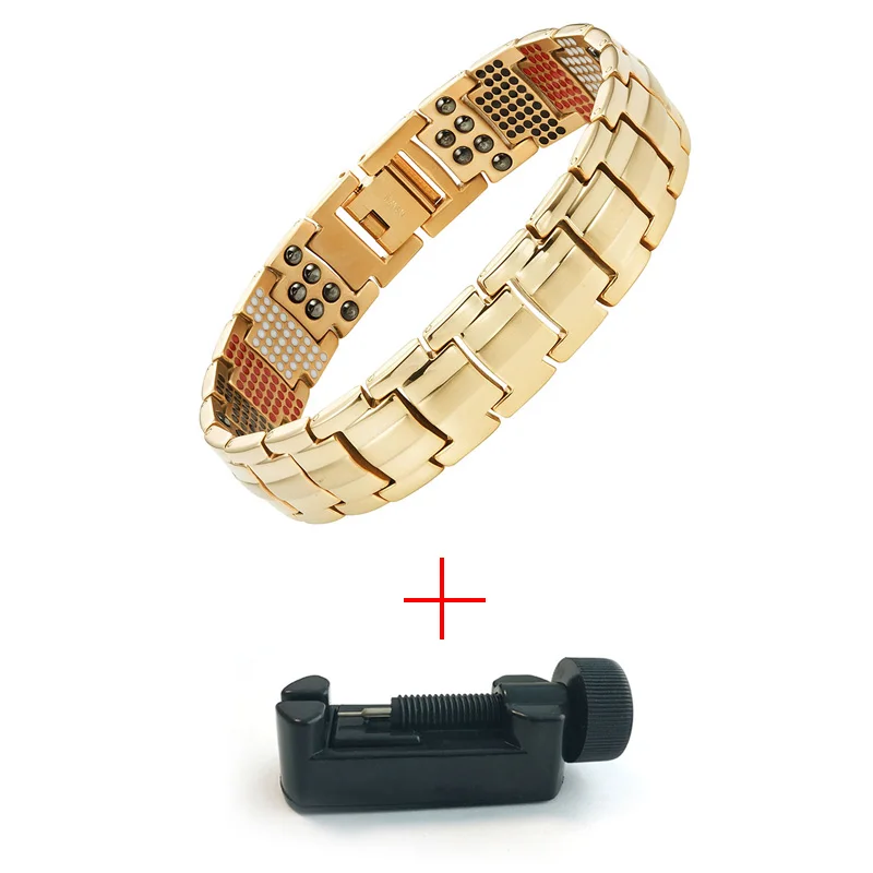Add tool WMBT030G IWrist Магнитный чистый титановый браслет для мужчин черный 4в1-ve ионы Германий инфракрасные браслеты повышают циркуляцию крови - Окраска металла: Add tool WMBT030G