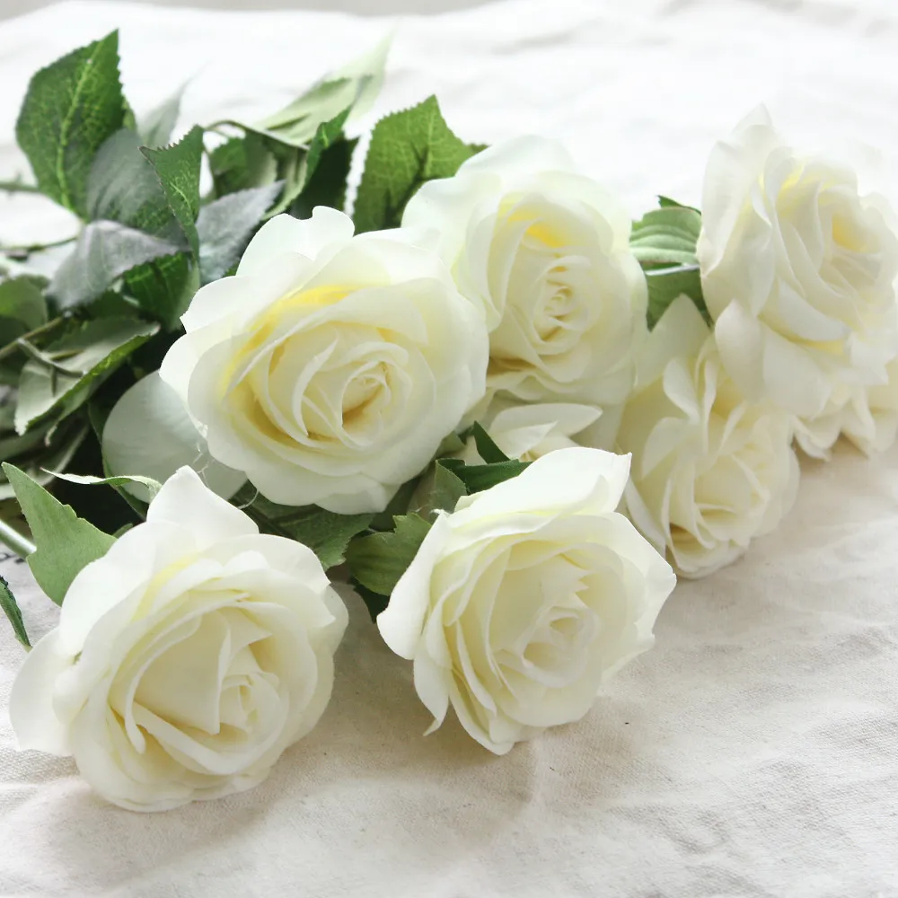 10 шт. 11 шт./лот шелковые искусственные цветы розы настоящие на ощупь розы цветы для нового года дома Свадебные украшения для вечеринки подарок на день рождения