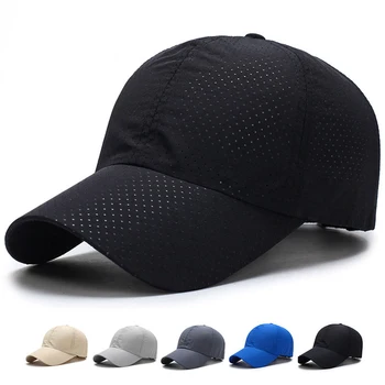 

black Summer Baseball Cap Men Snapback Women Quick Dry Mesh dad hat Breathable Sun Hat Bone Masculino Trucker hip hop men's cap