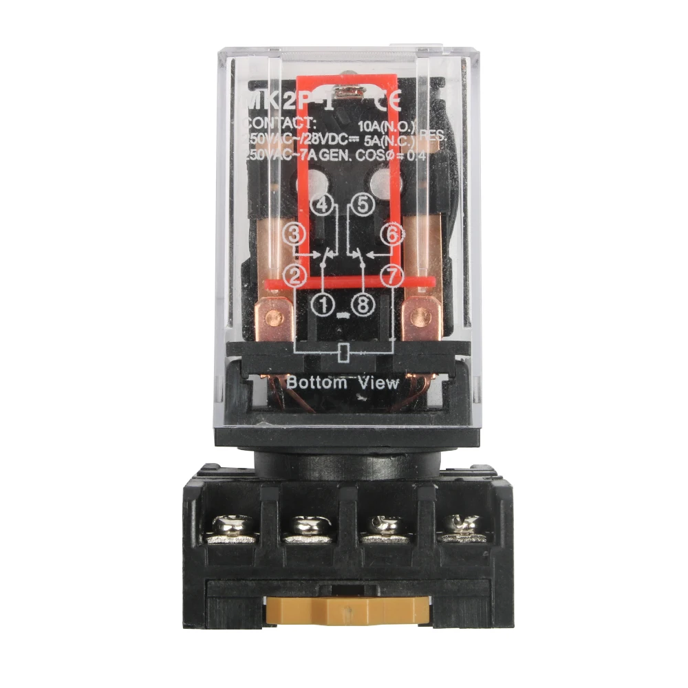 MK2P MK 2P ONE Новое штепсельное РЕЛЕ 8 PIN подходит для катушки переменного тока 220 В с