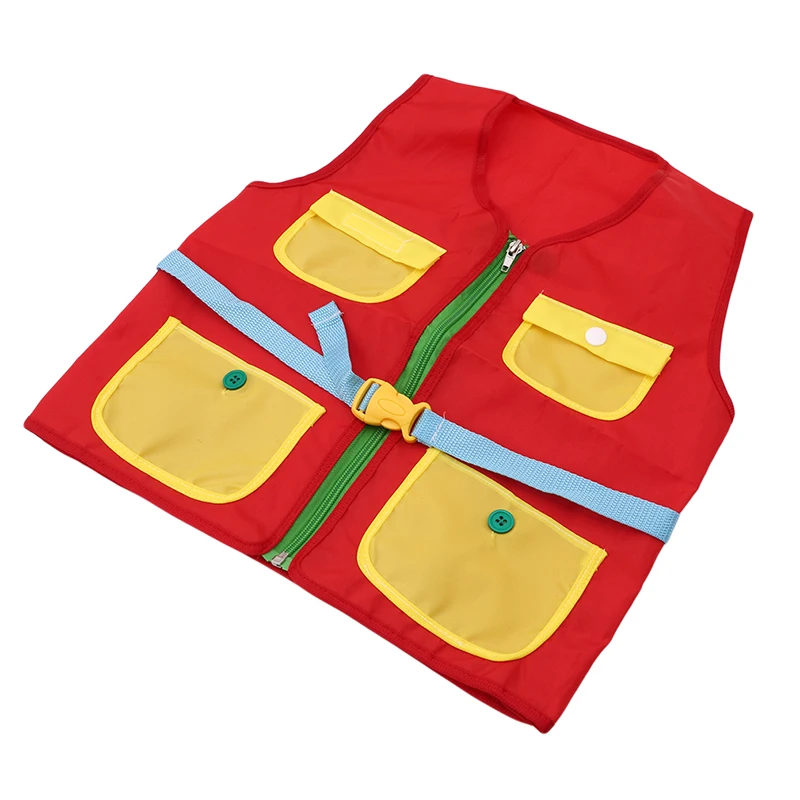 

Montessori Learn to Dress Multi-Task Dressing Vest Zip Snap Button Buckle Magic Sticker Kids Busy Quiet Educational Travel Toys