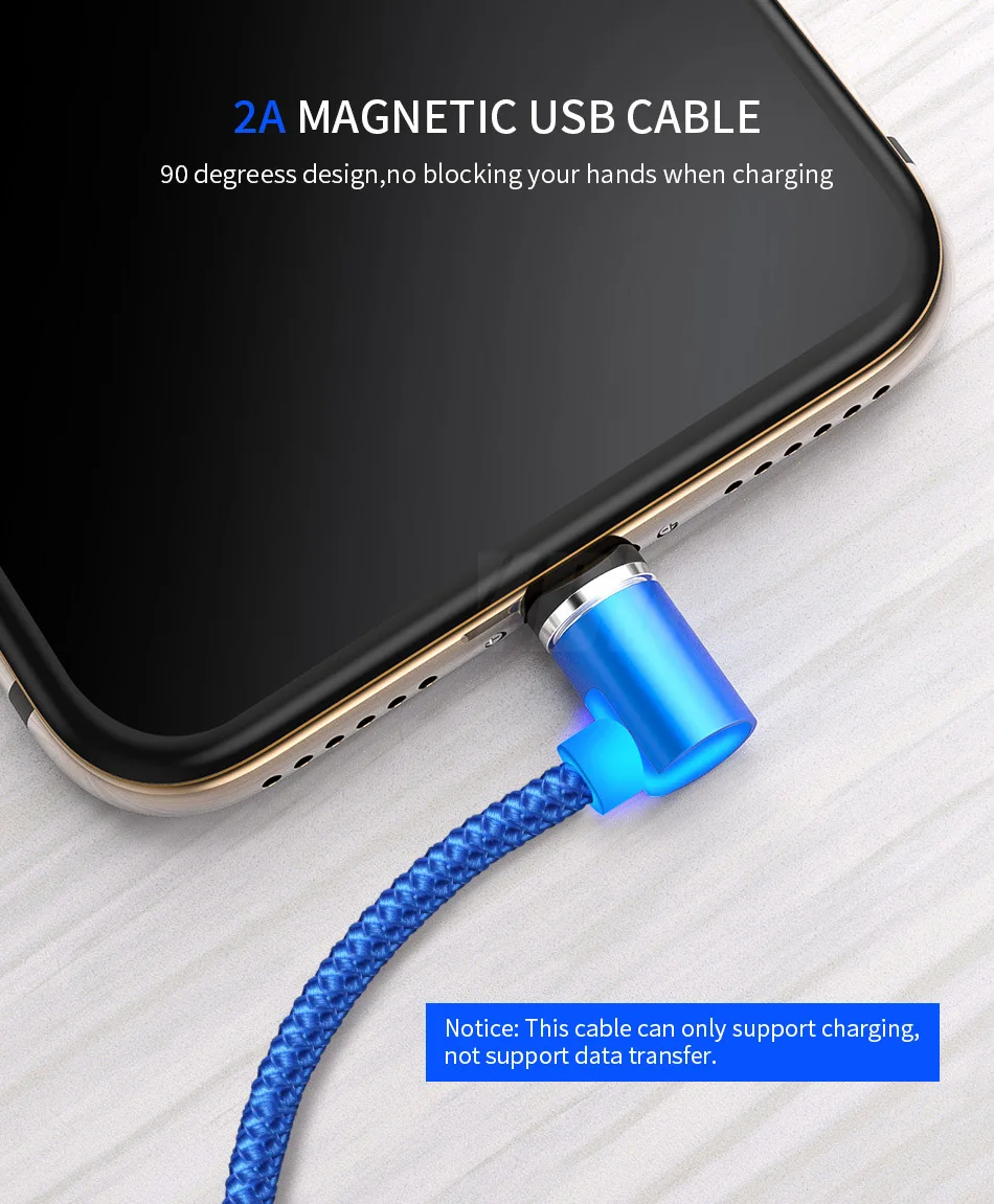 YBD 2 м 1 м l-тип Магнитный зарядный кабель Micro usb type C кабель для iPhone к USB шнур для iPhone Магнитный зарядный провод для iPhone X