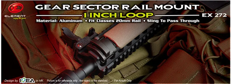 EX 272 Gear Sector Rail Mount 1 Inch Loop
