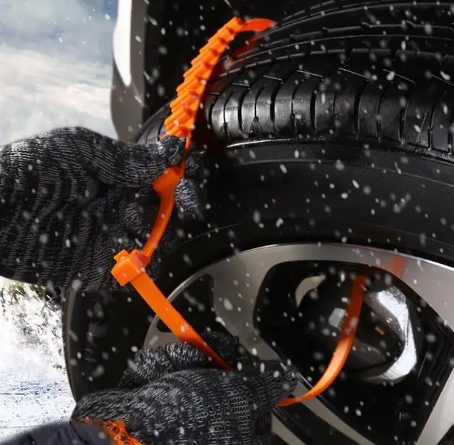 10PCS Set Car Universal Mini Plastic Winter Tyres wheels Snow Chains For CarsSuv Car-Styling Anti-Skid Autocross Outdoor (10)