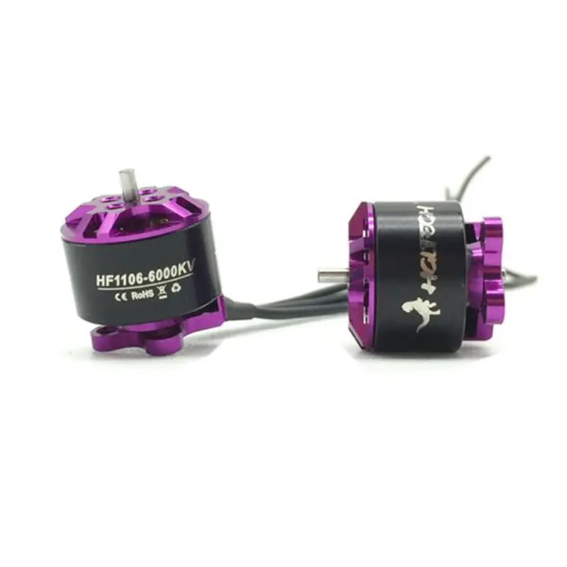 HGLRC Flame HF1106 1106 6000KV 2 3S Brushless Motor W/ Screws for RC