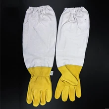 2 пары пчеловода предотвращает перчатки защитные рукава вентилируемые профессиональные анти пчелы для Apiculture пчеловод улей желтый/белый