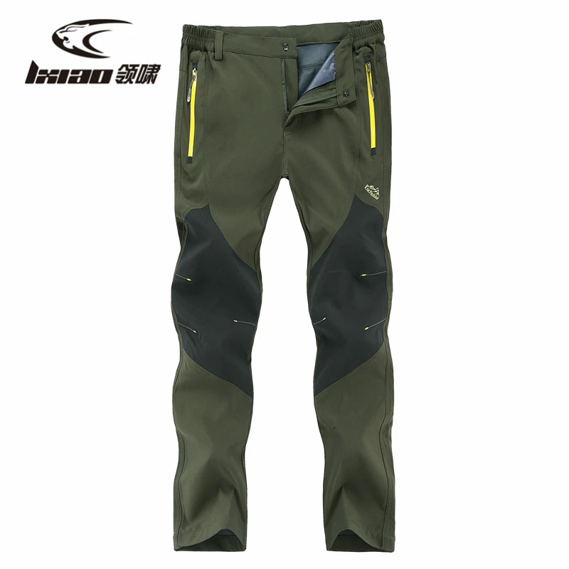 LXIAO PRIMAVERA/otoño nuevo parejas Trekking pantalones al aire libre de secado rápido costuras pantalones de senderismo hombres pantalones de los hombres