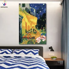 DIY цвета картины по номерам с цветами ночной Кофейня свинья версия Картина Рисунок Живопись по номерам Обрамленный дом