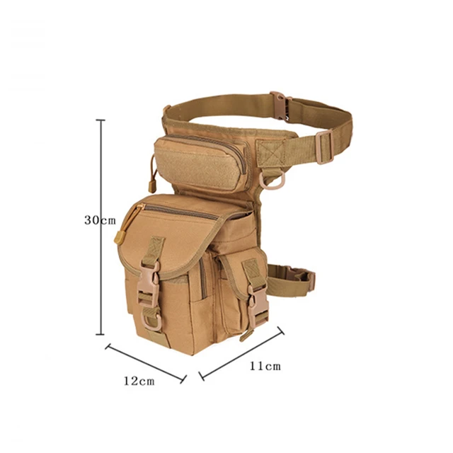 Bolsa de pierna caída para hombres, riñonera impermeable para muslos  tácticos, militares, multiusos, carreras, camping, senderismo, motocicleta