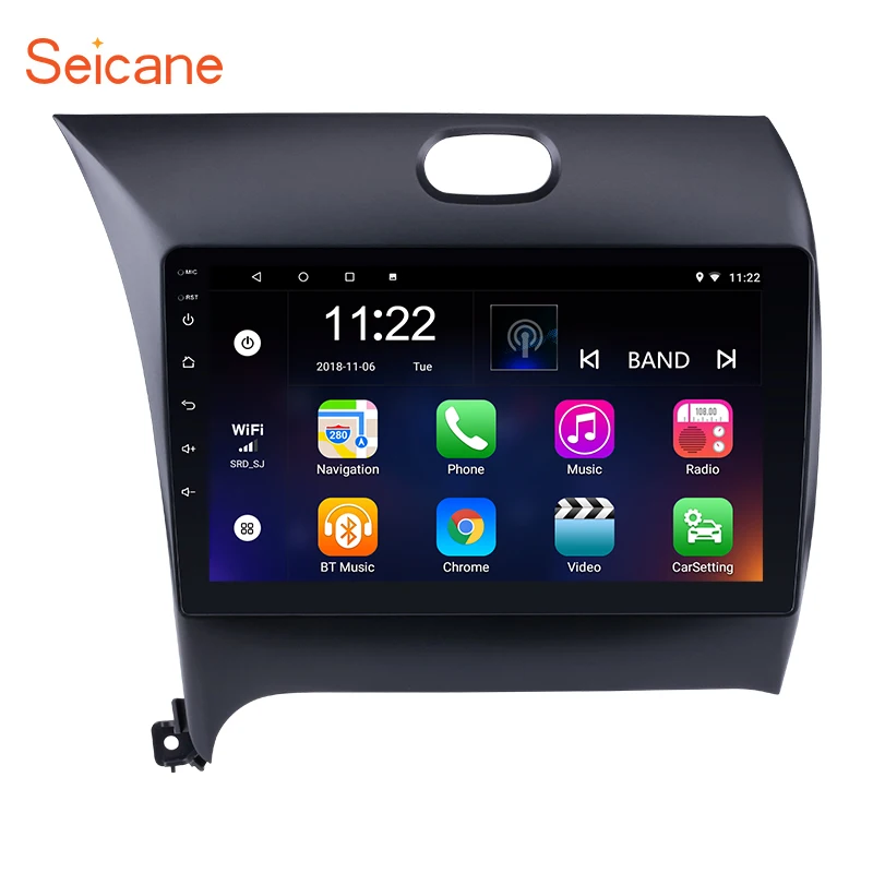 Excellent Seicane 9" Android 8.1 Car Radio Head Unit Player GPS Navigation for 2013 2014 2015 2016 KIA CERATO K3 FORTE With SWC 0