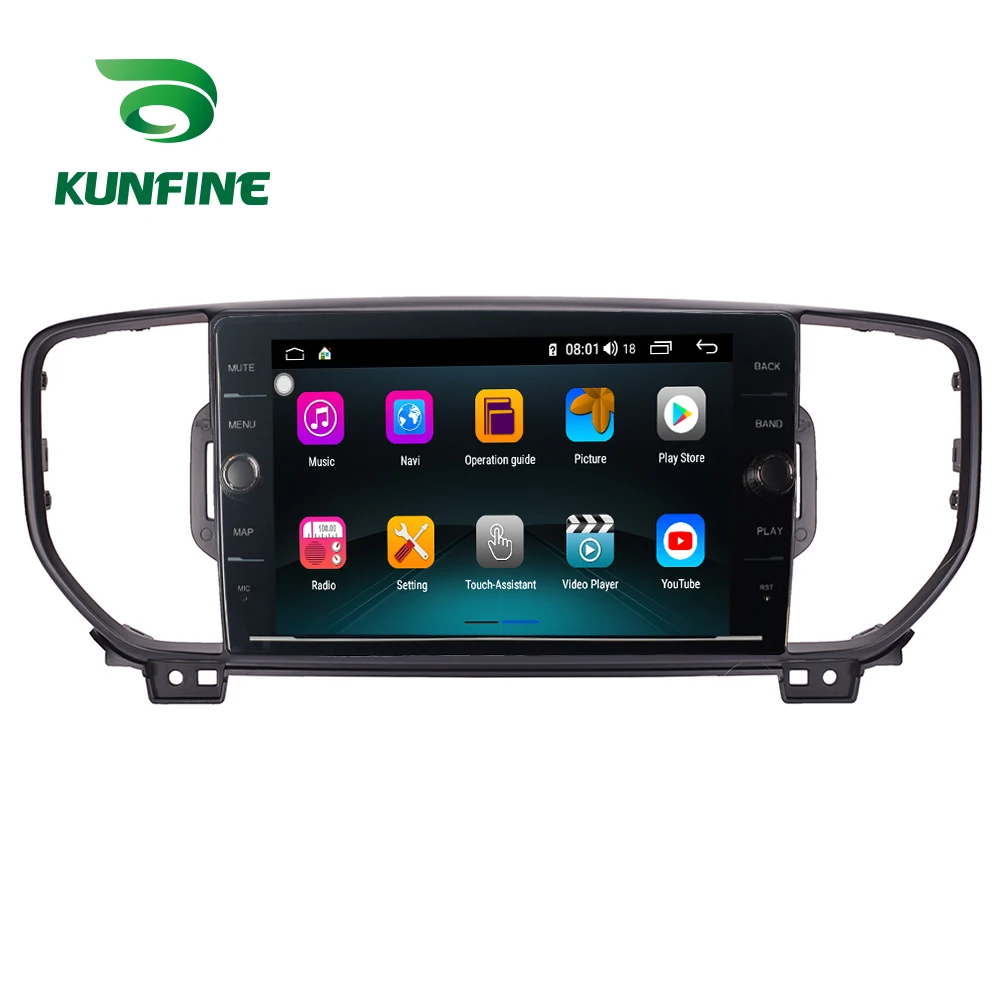 Clearance Octa Core RAM 4GB Android 8.1 Car DVD GPS Navigation Player Deckless Car Stereo for KIA KX5 Sportage R 2016 Black Color Radio 4