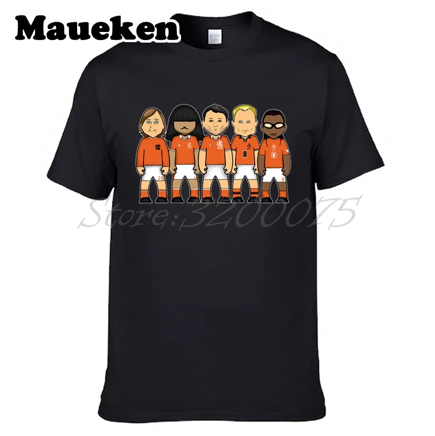 Мужские Нидерландские легенды Johan Cruyff Edgar Davids Ruud Gullit Dennis Bergkamp Marco Van Basten футболка