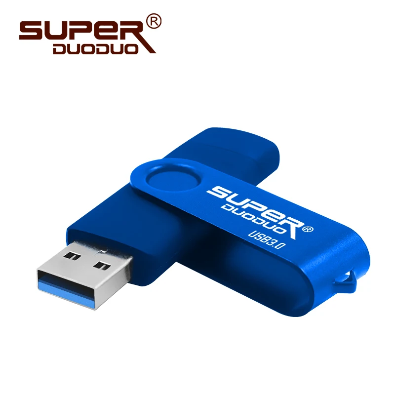 blue 3.0 Цветной USB флеш-накопитель 4 ГБ, 8 ГБ, 16 ГБ, флеш-накопитель 32 ГБ, смартфон, OTG, флеш-накопитель 2 в 1, внешний накопитель, micro usb3.0, карта памяти - Цвет: blue 3.0