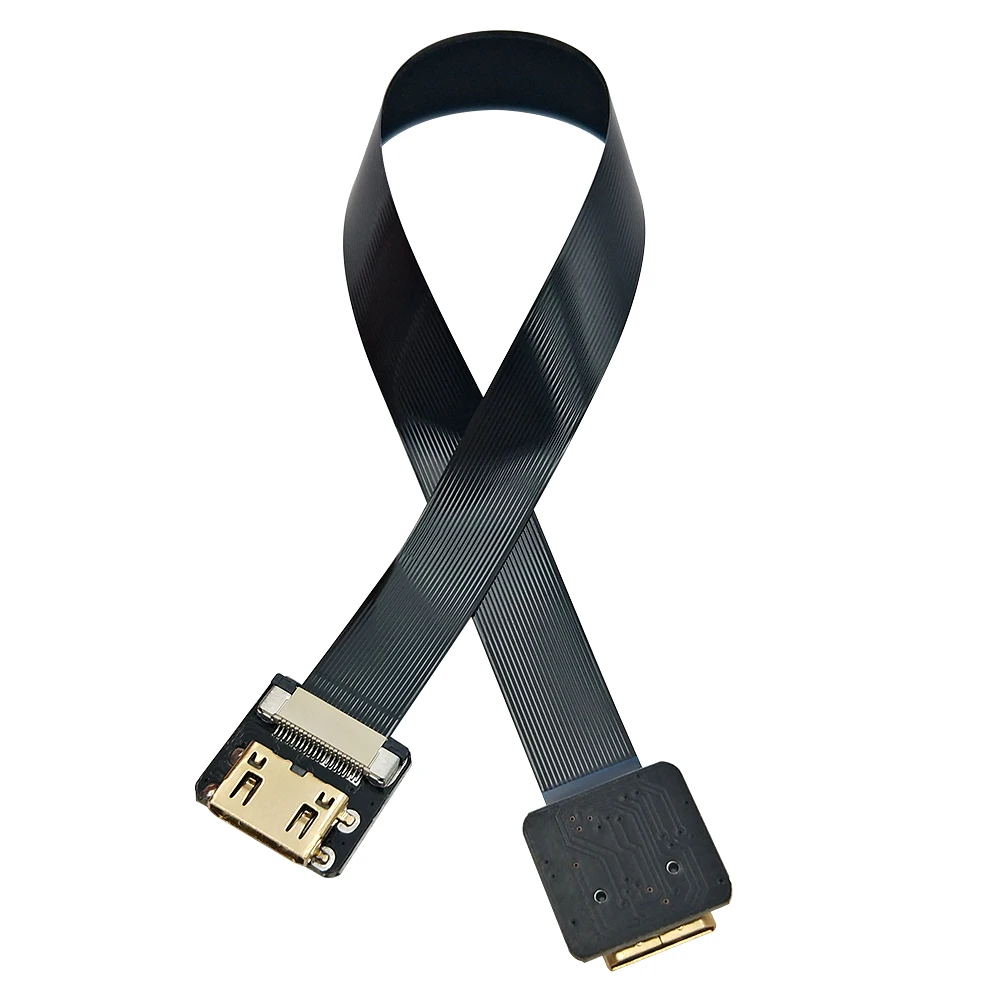 Danspeed أسود أنثى إلى أنثى f/f fpc fpv البسيطة hdmi إلى hdmi شقة كابل موصل قياسي ل جوية التصوير 20 سنتيمتر