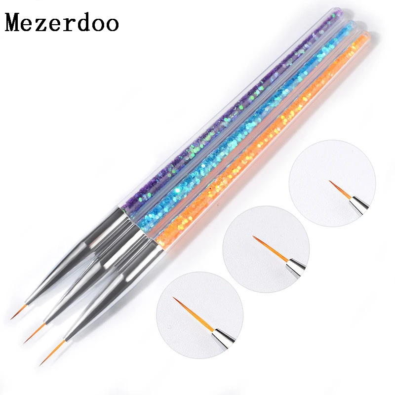 3 шт. кисточки для дизайна ногтей 7/9/11 мм|nail painting sets|painting pen nail artpainting drawing |