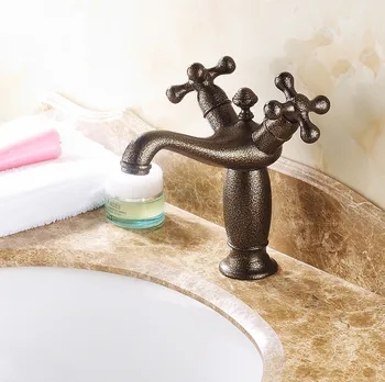 

European spiral basin faucet under counter basin faucet double handle basin faucet simple washbasin faucet