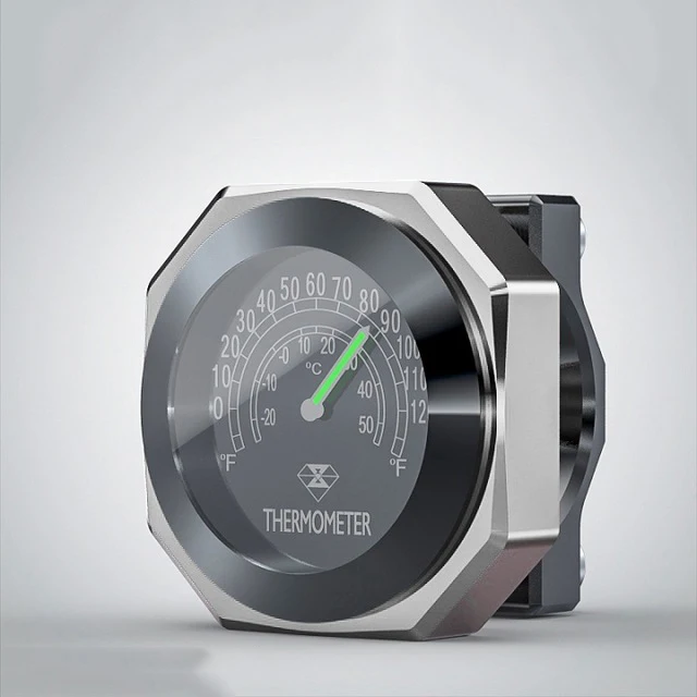

Universal Waterproof 22-28mm Diameter Motorcycle Handlebar Clock Watch Temp Thermometer Aluminum Alloy Motorbike