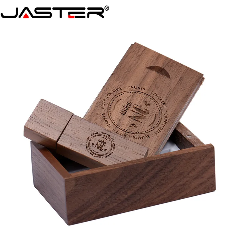 JASTER USB 2,0 Клен деревянный usb+ Подарочная коробка usb флэш-накопитель 4 ГБ 8 ГБ 16 ГБ 32 ГБ 64 ГБ(более 10 шт бесплатный логотип) свадебные подарки